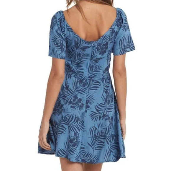 Roxy | Blue Heaven Lirely Floral A-Line Mini Dress in Large - Picture 3 of 11